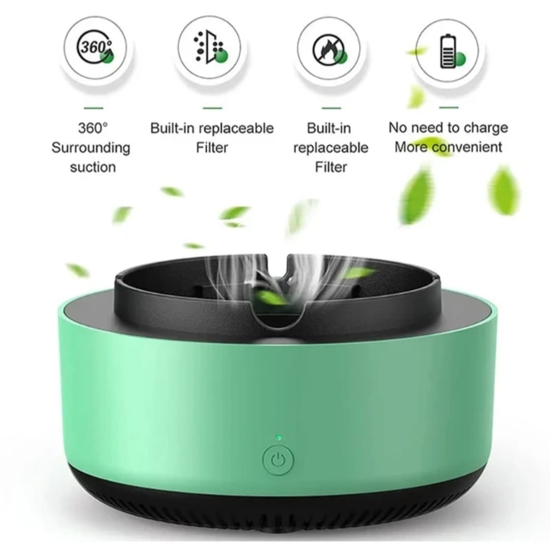 Revitalize Your Space: Portable Electric Air Freshener Ashtray with Air Purifier