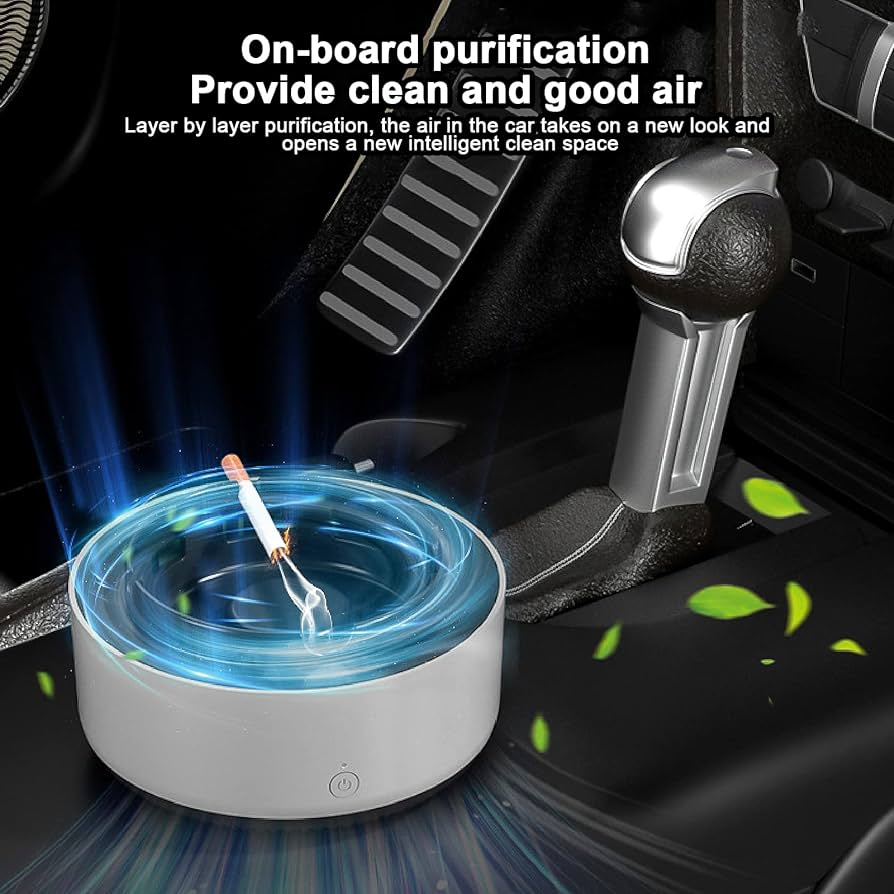 Revitalize Your Space: Portable Electric Air Freshener Ashtray with Air Purifier